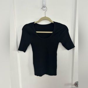 Banana Republic Ribbed Fitted T Shirt